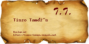 Tiszo Tamás névjegykártya