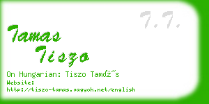 tamas tiszo business card